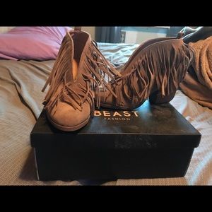 Fringe booties